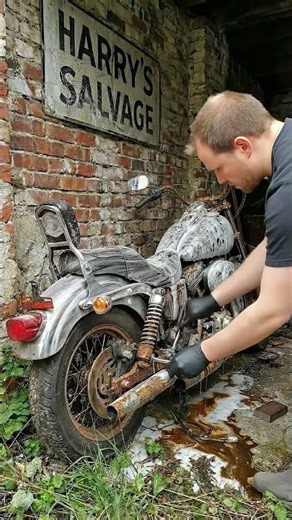 Rusty Motorcycle → Showroom Shine (ASMR Restoration ) #motorcycle #restoration #satisfying #asmr