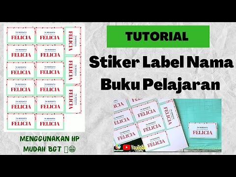 Cara Membuat Label Nama Buku Pelajaran (Stiker Nama Buku Sekolah)