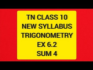 TN Samacheer 10 Maths New Syllabus Trigonometry Ex 6.2 Sum 4
