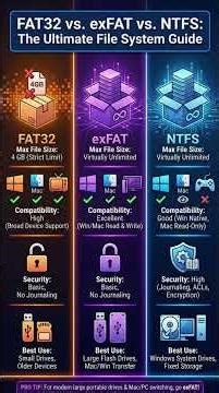 Comparing FAT vs. exFAT vs. NTFS