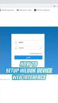 How To Setup HiLook Device Via Web Interface #shorts #cctv #hilook #cctvcamera