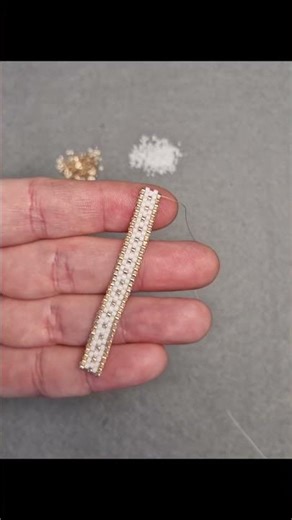 Miyuki bead hair accessories✨ Beginner peyote stitch tutorial #craft #beading #trending #shorts #diy