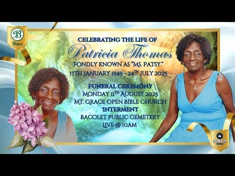 Patricia Thomas (Fondly known as "Ms. Patsy") - The Celebration Of Her Wonderful Life
