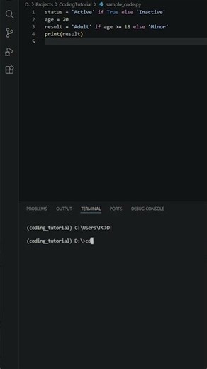 Master Python Ternary Operators #shorts