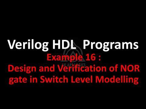 #16 Design & Verification of NOR Gate | Verilog Switch Level Modelling | EDA Playground