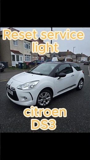 Reset service light citroen DS3 2010 TO 2015