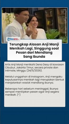 Terungkap Alasan Anji Manji Menikah Lagi, Singgung soal Pesan dari Mendiang Sang Ibunda