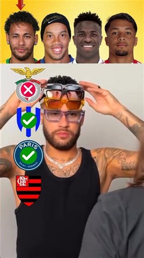 How many clubs Neymar Jr,Ronaldinho,Vini Jr and Marcos Leonardo played for? #shorts #viral #trending