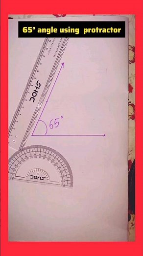 How to draw 65° using protractor #maths #shortsvideo #shorts #short