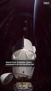 24K views · 71 reactions |  SpaceX Crew-10 undocks the ISS — timelapse captured by Sen. 5 months in orbit. 4 astronauts. One unforgettable departure. #SpaceX #spacexdragon #spacestation #Crew10 #spacecraft #spaceflight | Sen | Facebook
