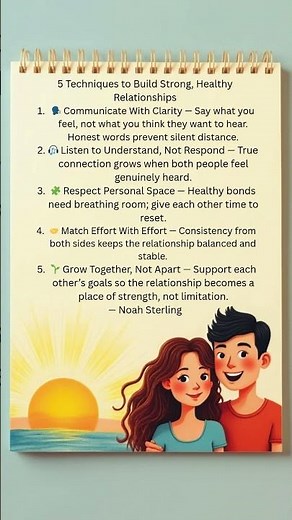 5 Techniques for Strong, Healthy Relationships 💛 #RelationshipAdvice #emotionalgrowth
