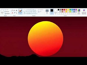 How to Blend Colors in MS Paint - Create Gradient Color Circle Tutorial | MS Paint Drawing