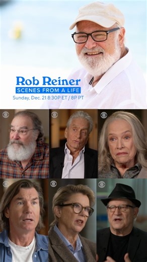Celebrate Rob Reiner's life and legacy through the eyes of the people who knew him best. From the iconic films that shaped our culture to the behind-the-scenes moments that reveal the sort of man he was, the special honors a Hollywood icon. Hear from Albert Brooks, Kathy Bates, Mandy Patinkin, Kiefer Sutherland, Jerry O'Connell, Annette Bening, Michael Douglas, and more in "Rob Reiner - Scenes from a Life," Sunday at 8:30 p.m. ET/8 p.m. PT on CBS. | CBS News