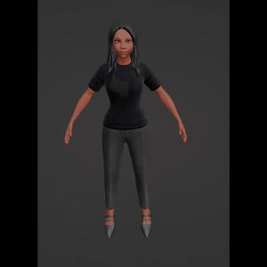 Black Girl for Vrchat - 3D Model by Hammad Hussain