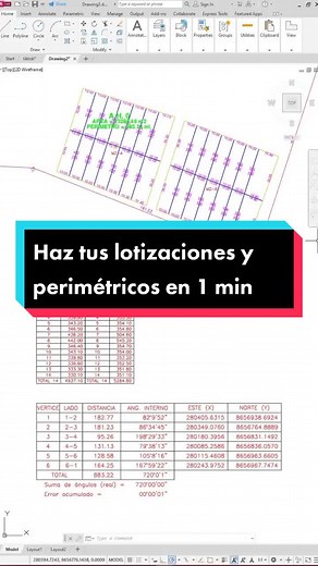 Vídeo tutorial de lotización y perimétrico con autolisp en AutoCAD.