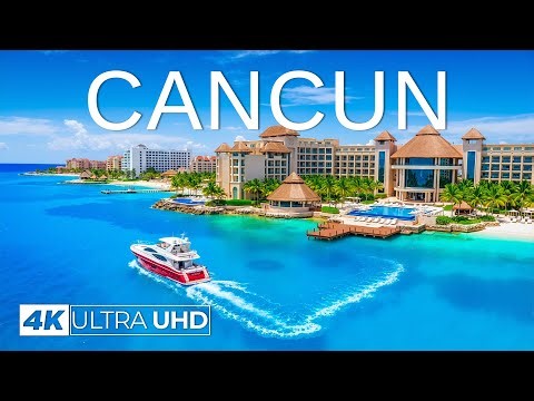 [4K] Cancun 2026 🇲🇽 Turquoise Waters & White Sand Beaches Aerial Views Deep House Chill Music