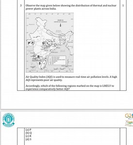 3 Observe the map given below showing the distribution of therm... | Filo