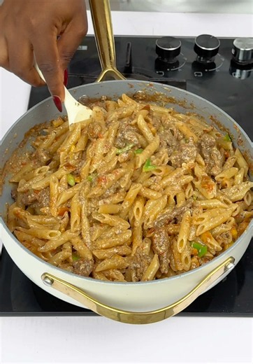 Suya Coconut Milk Penne Pasta — Creamy Nigerian-Style Recipe