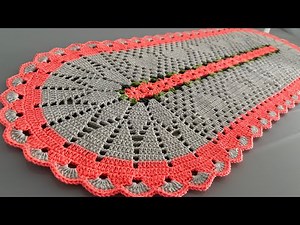 Oval crocheted rug, lesson 1 complete step-by-step instructions.