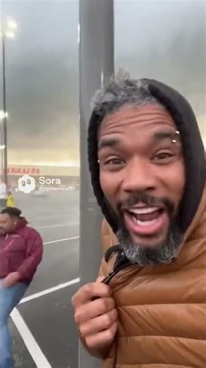 fox 11 news the winds took that guy to the next parking lot