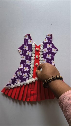 Easy dress cutting and stitching tutorial 👗✂️ step by step #frockdesigns #kidsfashion #sewing #dress