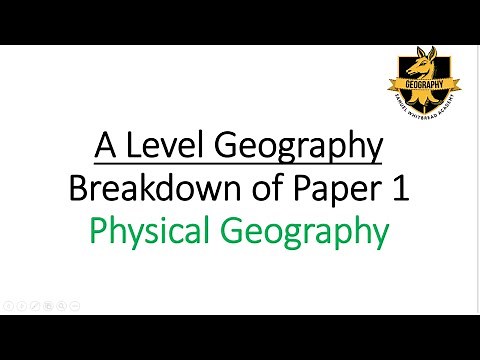 A Level Geography - Paper 1 (Physical) Breakdown of the Paper