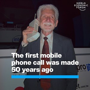 The first mobile phone was about the size of a shoebox and cost $11,500 in today’s money. Here's why phonecalls are so good for you: http://ow.ly/3yAJ50NBmr0 Apple Nokia IBM | World Economic Forum