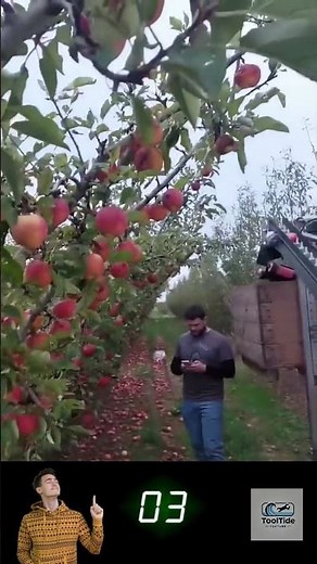 Automatic Apple Picker Uses Suction to Harvest Without Damage 🍎💨 #shorts #farmtech