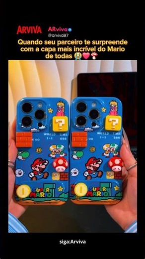 Quando seu parceiro te surpreende com a capa mais incrível do Mario de todas 😭❤️🍄 #legal