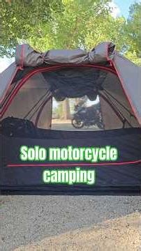 Solo motorcycle camping