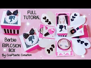 DIY Barbie Exploding Box | How To Make Explosion Box | Pink Barbie Theme Birthday Explosion Box Easy