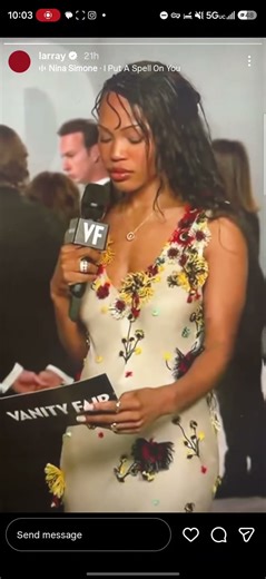 INSTAGRAM STORY: Larray Admires Quen Blackwell At The Vanity Fair Oscar Party