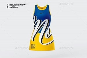 Woman Netball Dress Mockup 26545530 - FreePSDvn