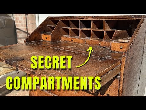 Secretary Full of Secrets: Restoring an Antique Desk with Hidden Compartments I ASMR restoration