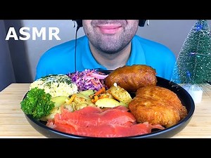 ASMR COZY CHRISTMAS PARTY DINNER | HOMEMADE FOOD MUKBANG (EATING SOUNDS) EATING SHOW