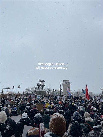 Even in the middle of a winter storm, the people of Chicago came out in the thousands to stand with the people of Minnesota and demonstrate (once again) that we will not back down and not stop until 🧊 is abolished. The power of the people is so much more than that of the people in power. #chicago #chicagotok #chicagocreator #democracy #learnontiktok