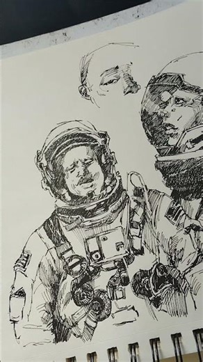 Drawing a space guy at an High altitude