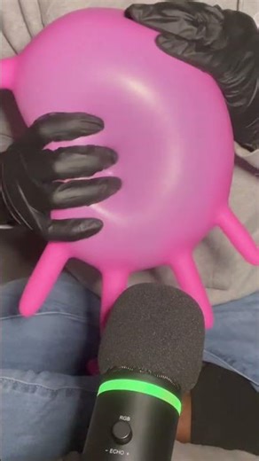 Pink Nitrile Gloves ASMR 🩷 | Soft Sounds & Halloween Tease 🎃 #asmrgloves