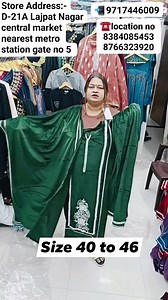 3.7K views · 15 reactions | D21A Lajpat Nagar central market nearest metro station gate no 5 location no 8384085453 8766323920 #FacebookReelsContest #trendingreels #facebookreelsviral #facebookviral #fashion #indianwedding #shopping #indian #america #plussizemodel #suits #usa | SS Shopping Site | Facebook