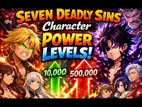 🔥 Seven Deadly Sins Character Power Levels | Nanatsu no Taizai Power Ranking ⚔️