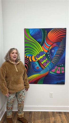 1.1K views · 12 reactions | Another sneak peak at our show, Fine Art Quilts, that opens this week! Come join us at the opening reception this Saturday, noon to 2pm! This quilt is Aquarium #3 by Caryl Bryer Fallert-Gentry. Aquarium #3 is 41”wide by 56” high and will be for sale. | Loewen Studio & Gallery | Facebook