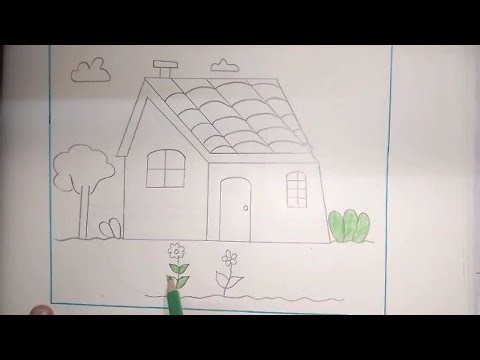 How to draw home l easy home drawing for kids l