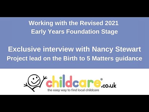 Exclusive video interview presentation with Nancy Stewart - Project Lead Birth to 5 Matters