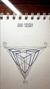 ✨1point to 3point perspective drawing tutorial EasyPeasy✨ #howtodraw