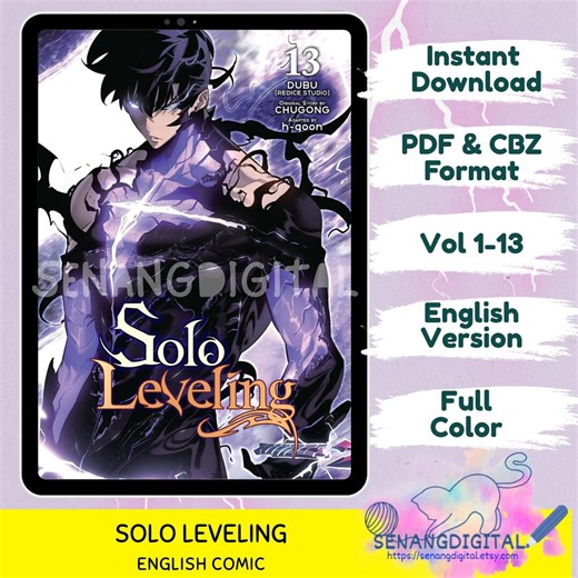 Solo Leveling Vol. 1–13 (english Version) | Full Color PDF & CBZ | Digital Download - Etsy