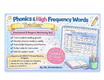 HMH Into Reading 2nd Grade Fluency & Phonics Tracker with Progress Monitoring