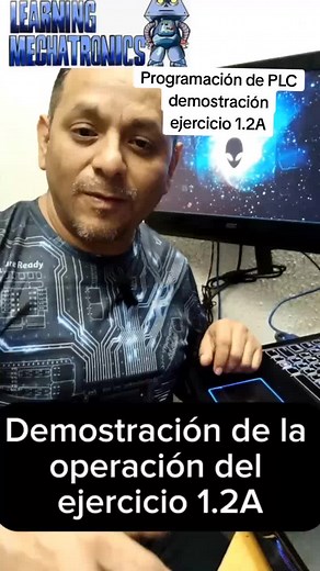 Programación de PLC ejercicio básico en HMI, Logixpro entorno garaje #automatizacion #Abonza #learningmechatronics #plc #CapCut