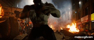 The Incredible Hulk (2008) - Hulk vs Abomination final fight (part 1) - [4k] on Make a GIF
