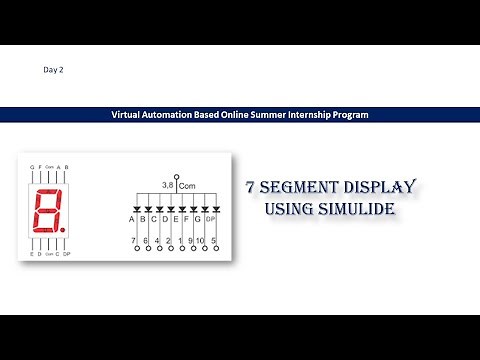 7 segment display Using simulIDE (Summer Internship Program)