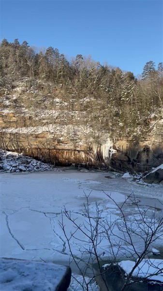22K views · 1K reactions | At zero degrees this morning, it is absolutely freezing, but very beautiful out here. | Cumberland Falls State Resort Park | Facebook